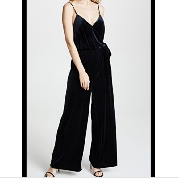 Rebecca Minkoff Jumpsuit Black Velvet - Picture 1 of 8